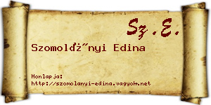 Szomolányi Edina névjegykártya